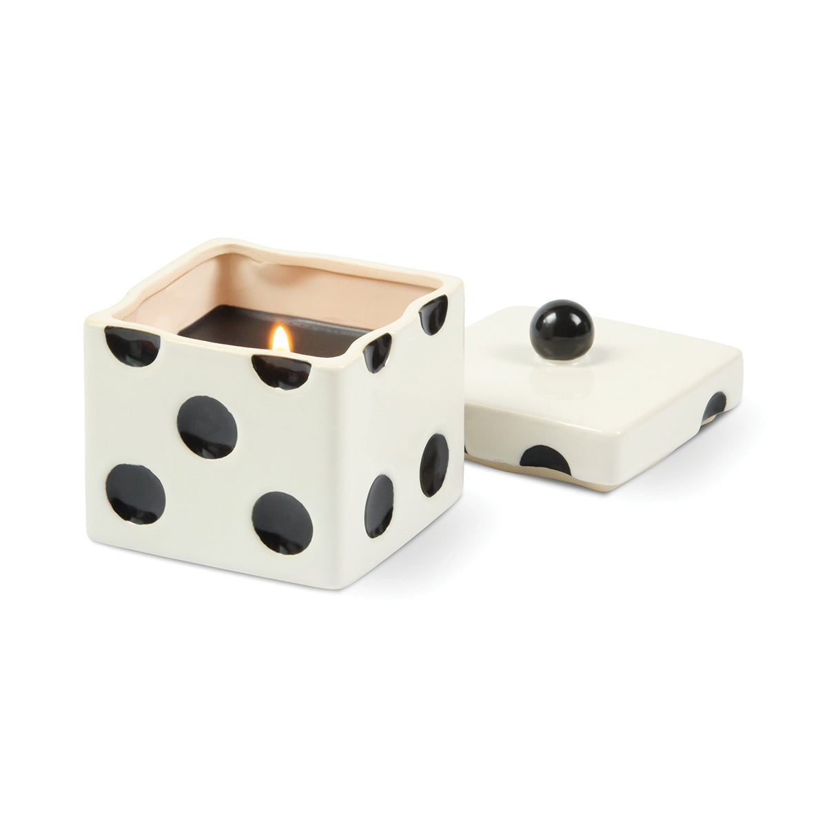 Bougie dé à jouer en céramique, Lava Stone, 283 g — vue 4 — La sélection Beluga