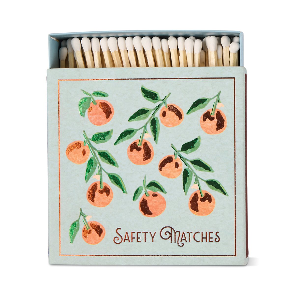 Allumettes en boîte carrée Oranges, 125 pièces — La sélection Beluga
