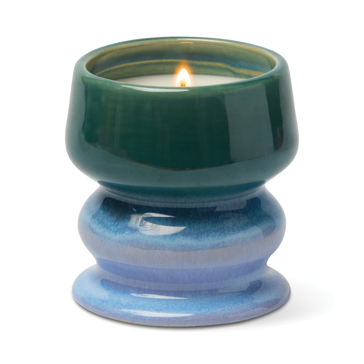 Bougie Melt ombré bleu et vert, air frais et sel marin, 240 g — vue 2 — La sélection Beluga