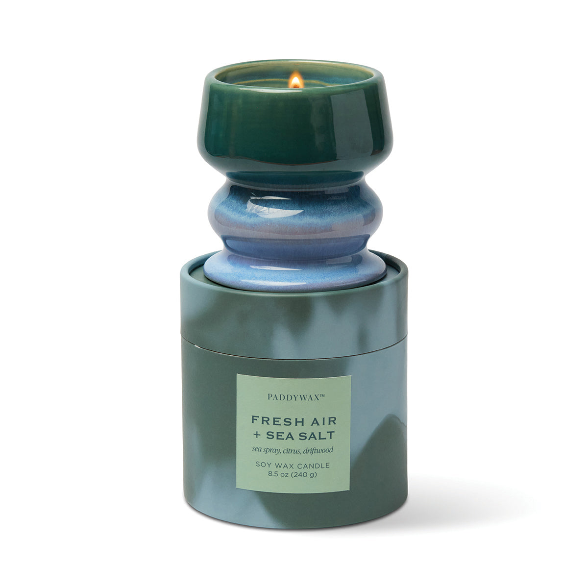 Bougie Melt ombré bleu et vert, air frais et sel marin, 240 g — vue 3 — La sélection Beluga
