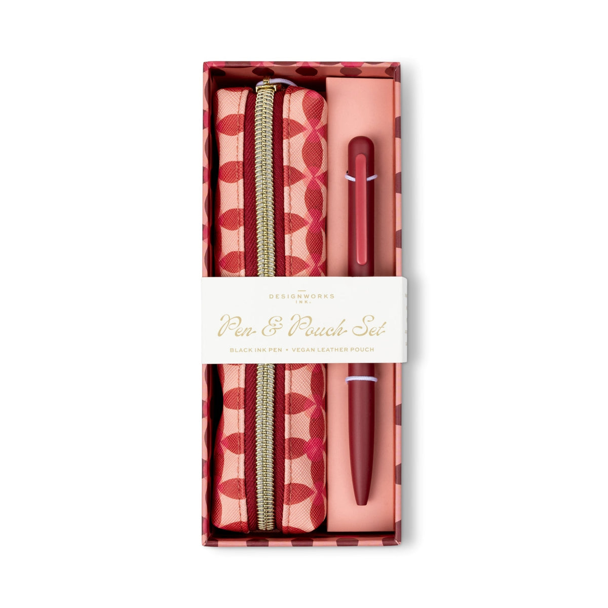 Ensemble stylo et pochette Pinwheel Pink — La sélection Beluga