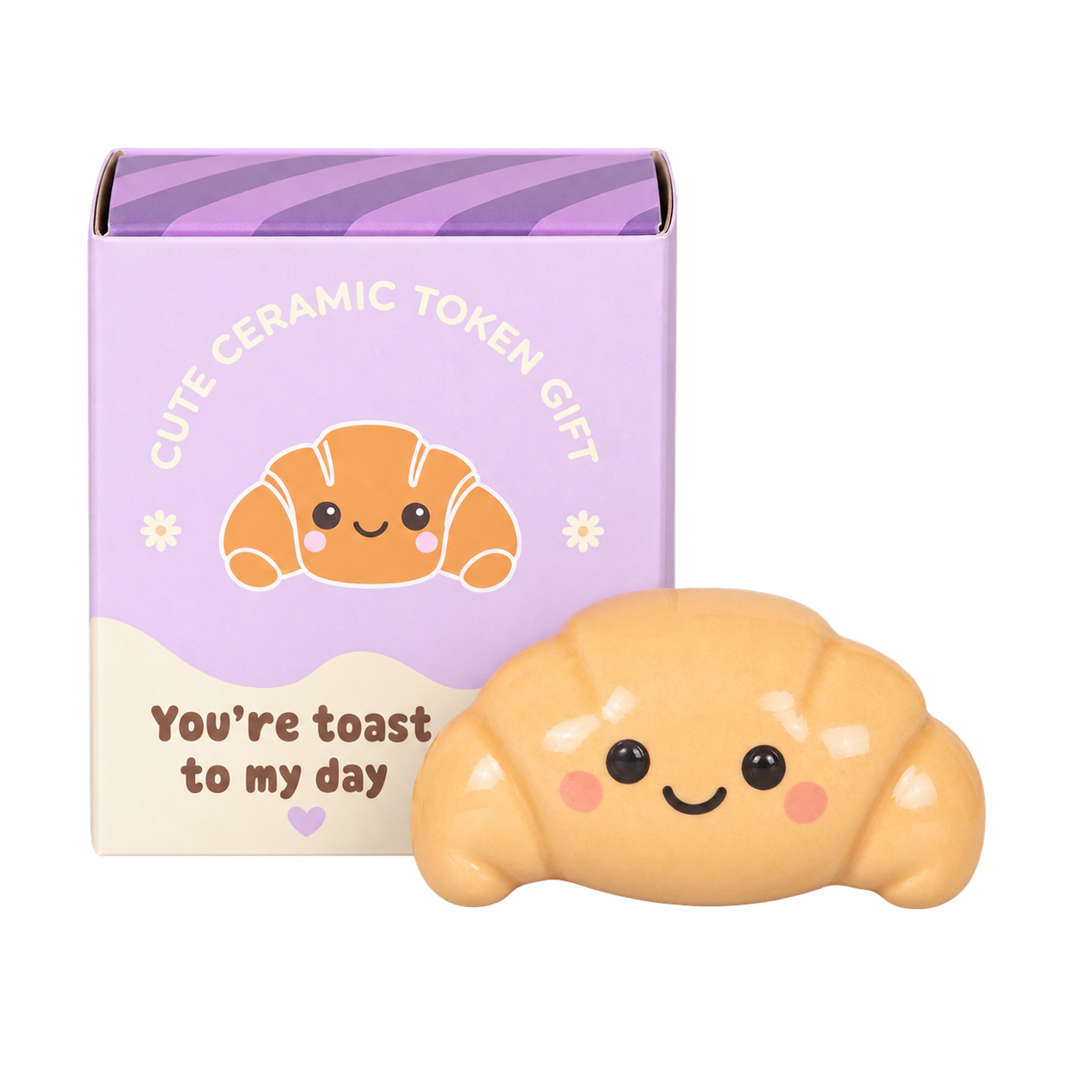Jetons porte-bonheur Kawaii Kafe en céramique : croissant, Something Different | Beluga Boutique