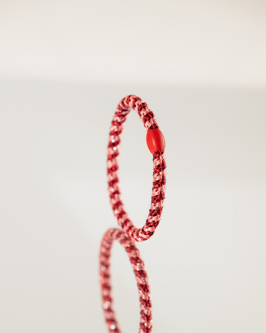KKNEKKI Slim Coral Bordeaux Glitter Stripe Hair Tie | KKNEKKI | Lifestyle | Beluga Boutique