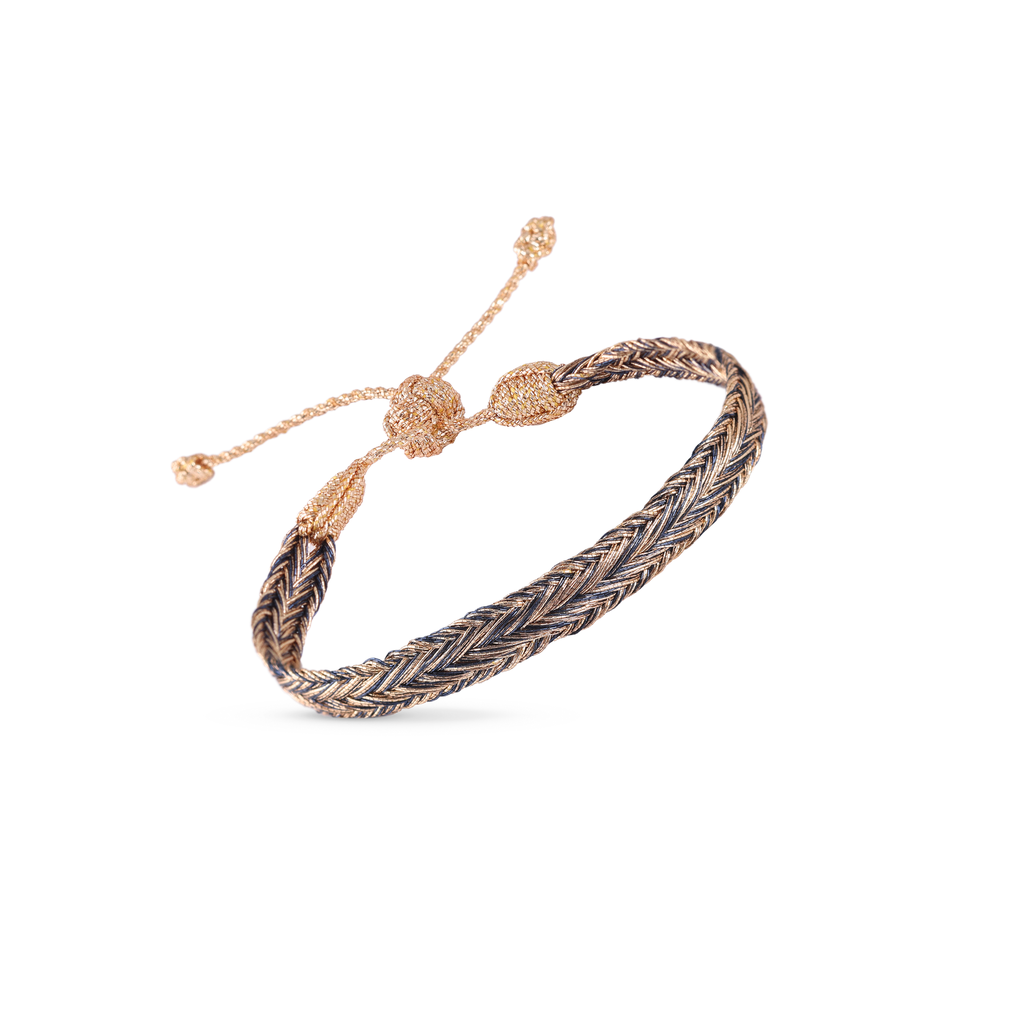 Bracelet Mini Arrow nº1 Maaÿaz, coloris pêche noyer poivre