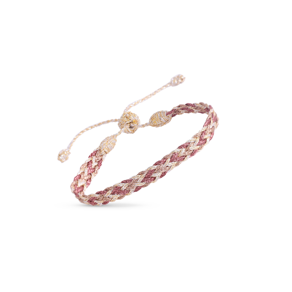 Bracelet Zyn n°2 Maaÿaz, coloris or et argent acajou