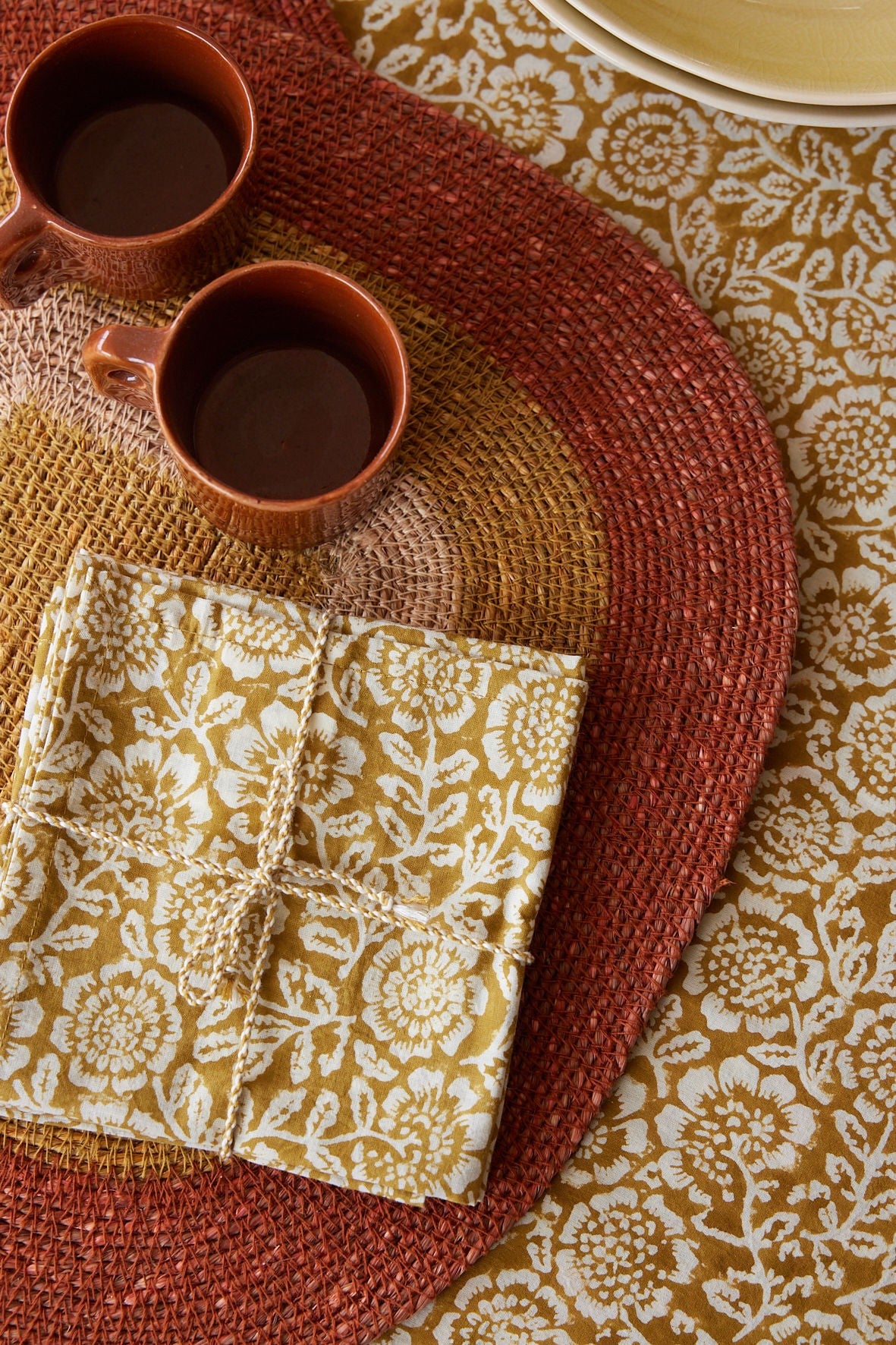 Serviettes de table Kamala absinthe (lot de 2) | Bonheur du Jour | Mise en situation 2 | Beluga Boutique