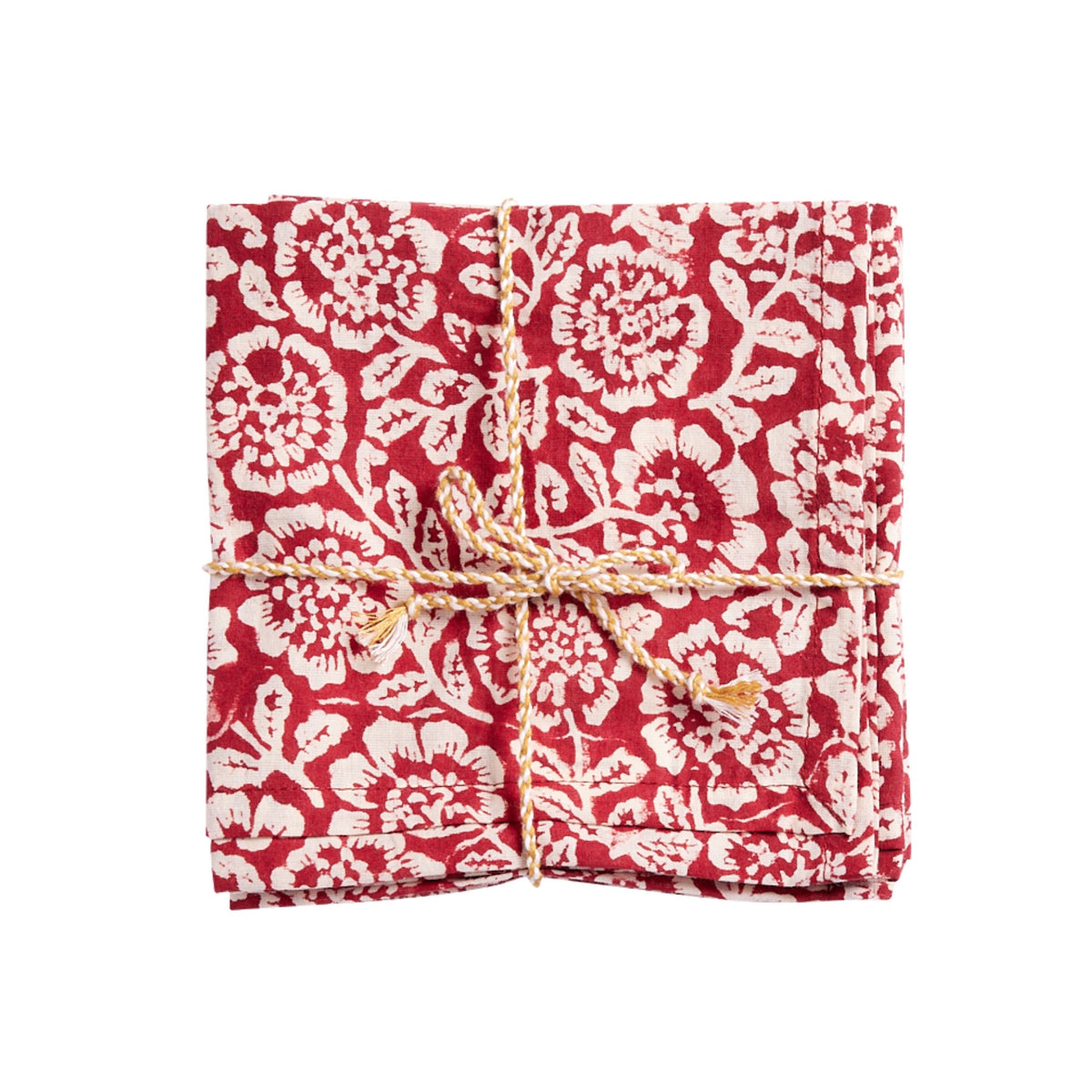 Serviettes de table Kamala grenat (lot de 2) | Bonheur du Jour | Vue principale | Beluga Boutique