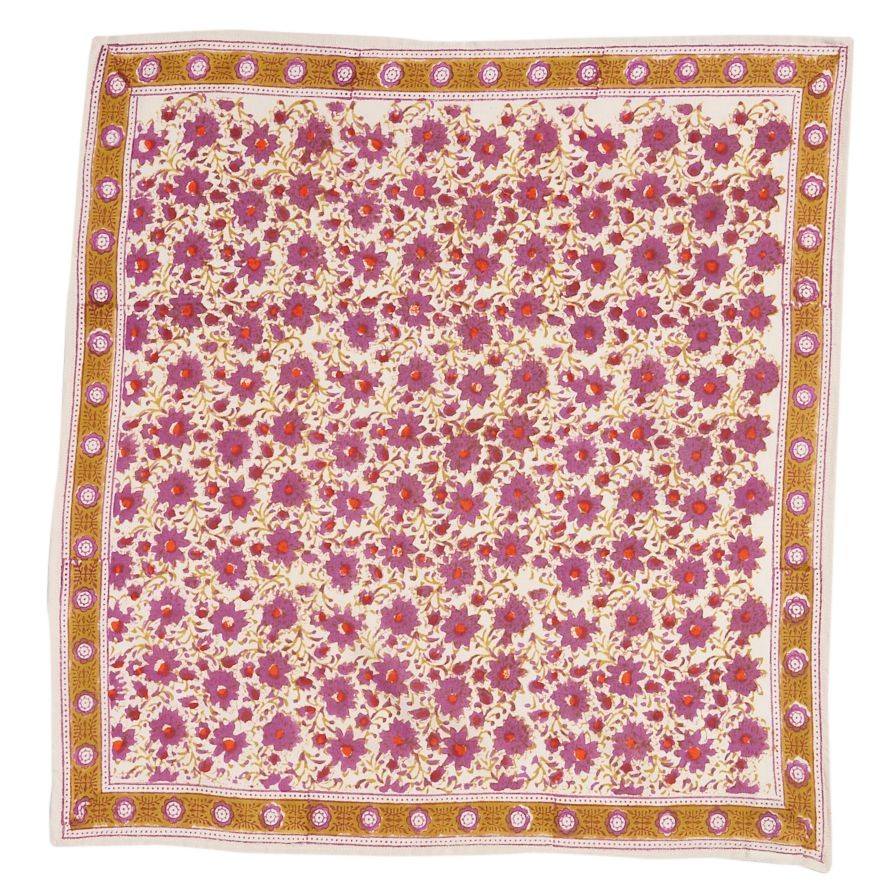 Petit foulard Dupatta rose indien | Bonheur du Jour | Vue d'ensemble | Beluga Boutique