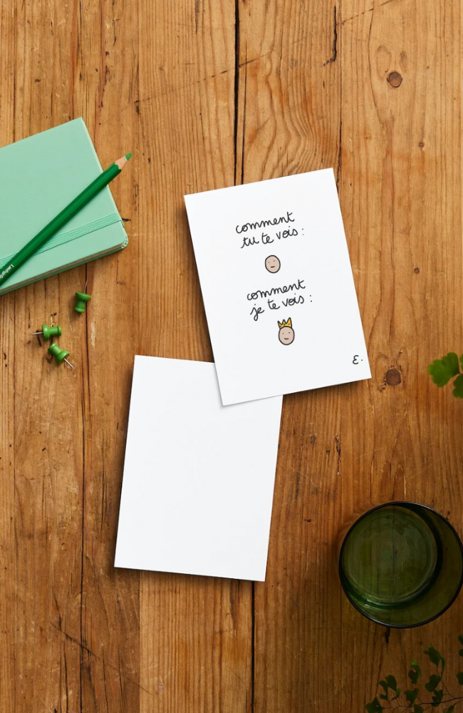 Carte Comment tu te vois, couronne