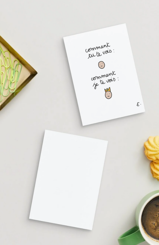 Carte Comment tu te vois, couronne