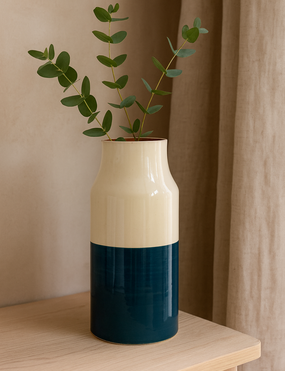 Petit vase carafe bicolore