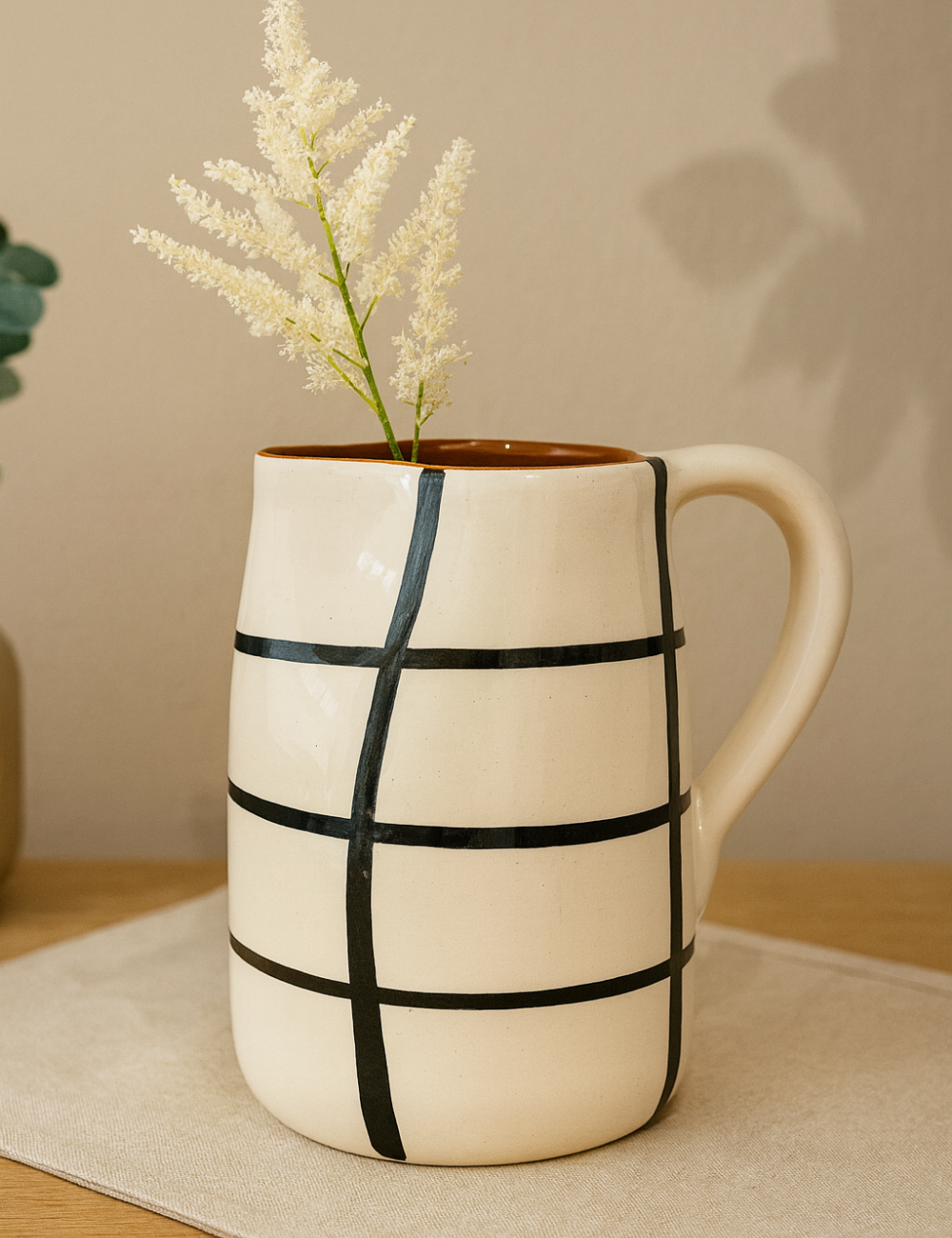 Pichet 1 litre quadrillé