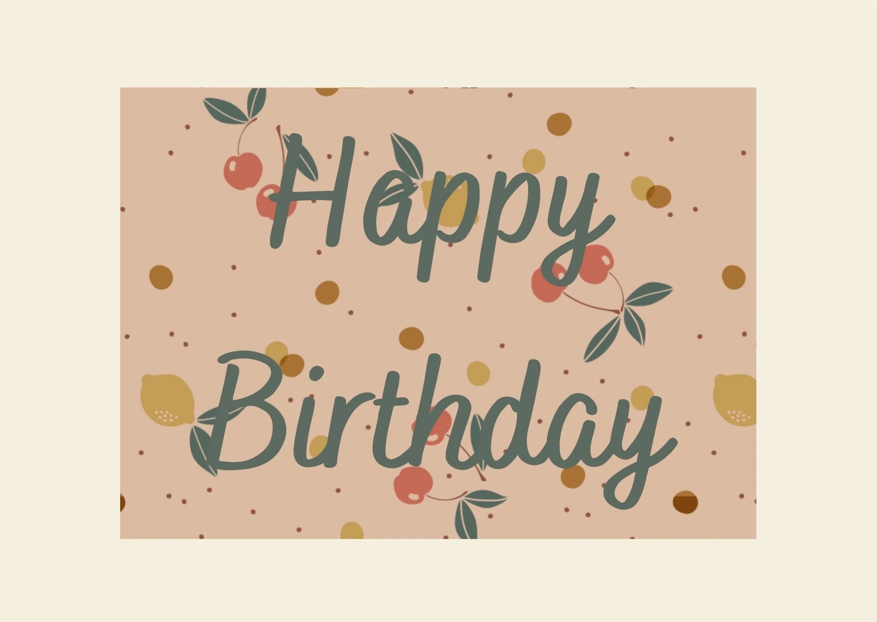 Baubels Juicy Happy Birthday Card