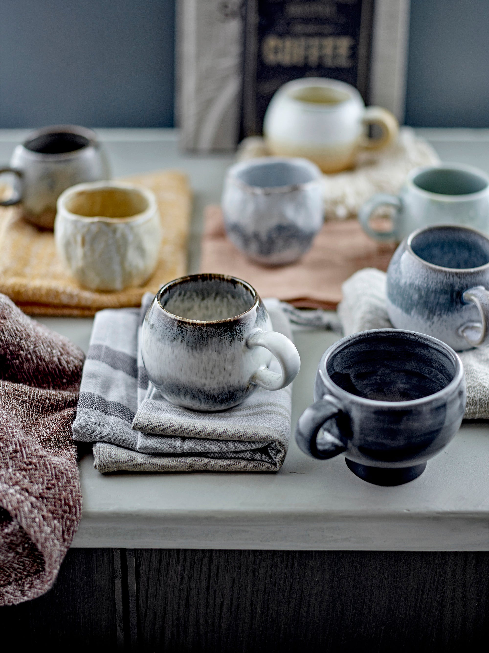 Tasse en grès bleu Alise