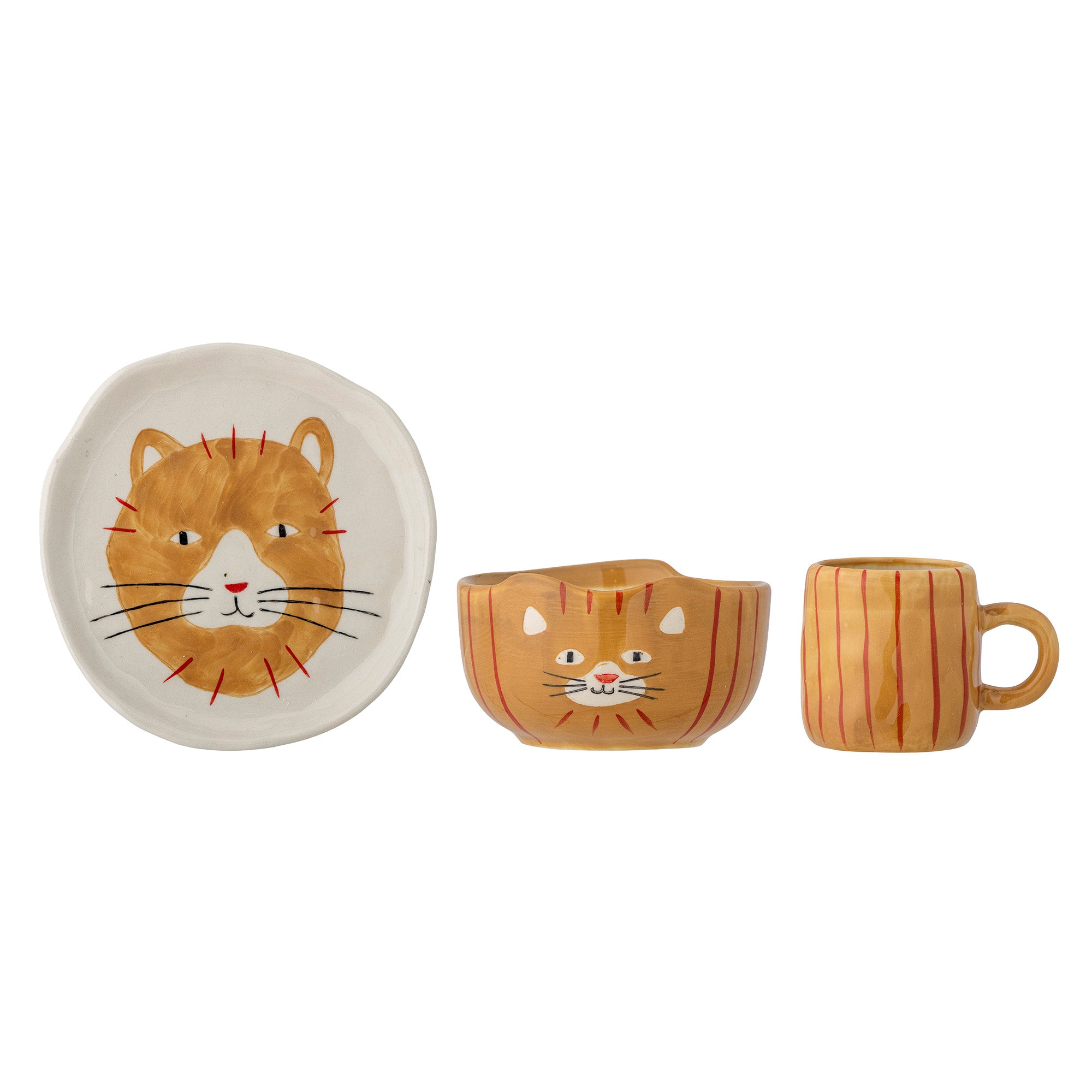 Ensemble de vaisselle en grès marron  Kittie