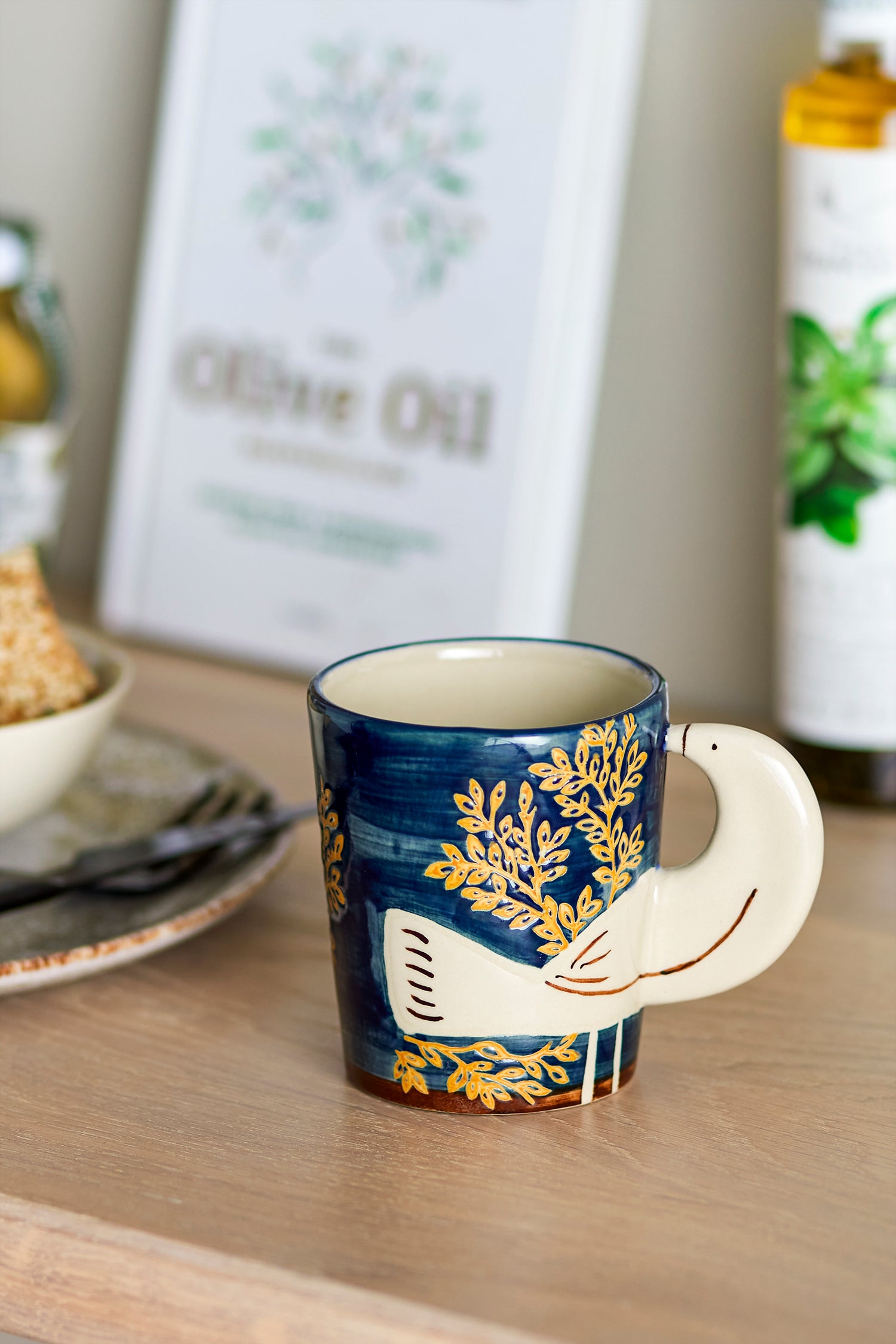 Tasse Hezha en grès bleu