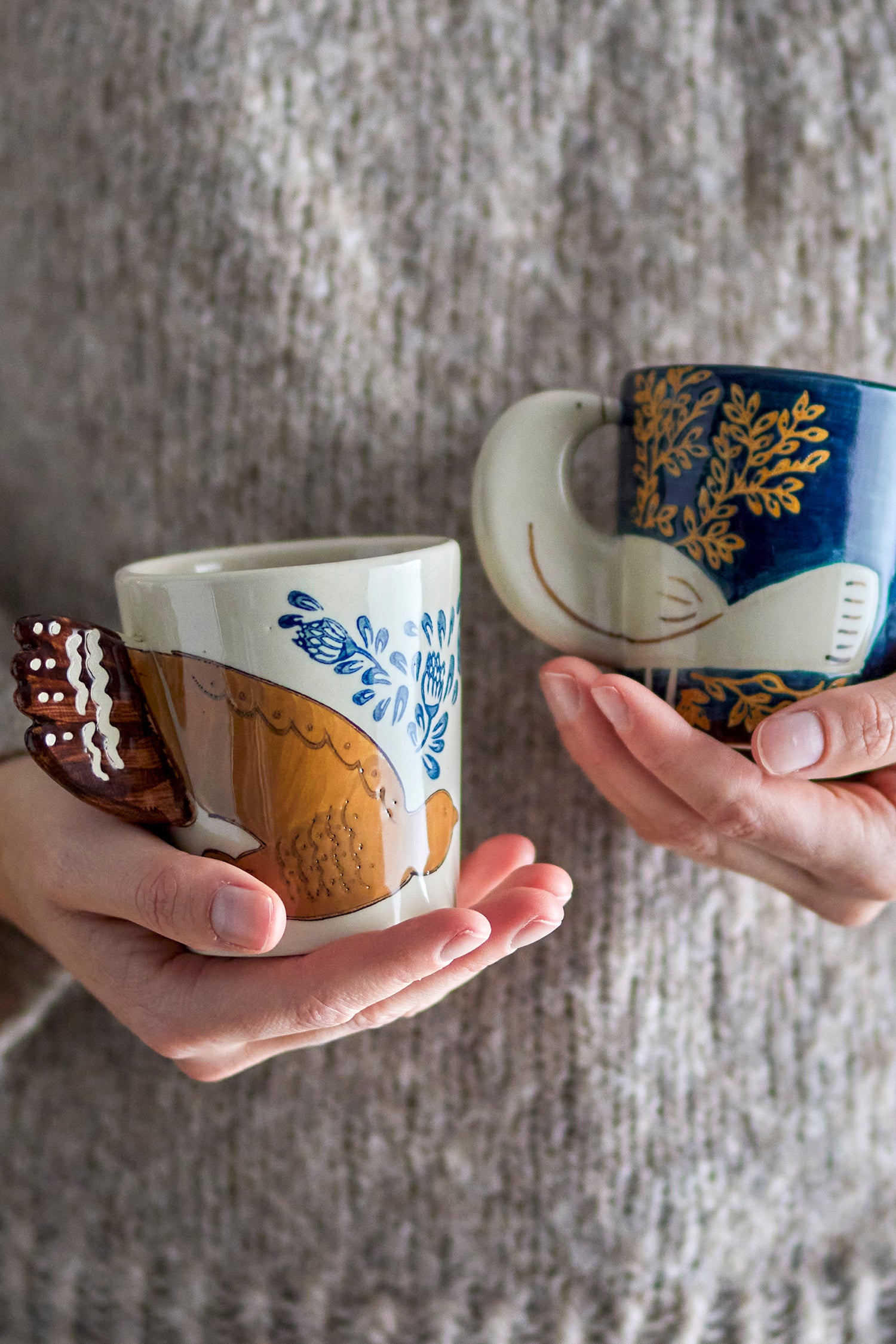 Tasse Hezha en grès nature