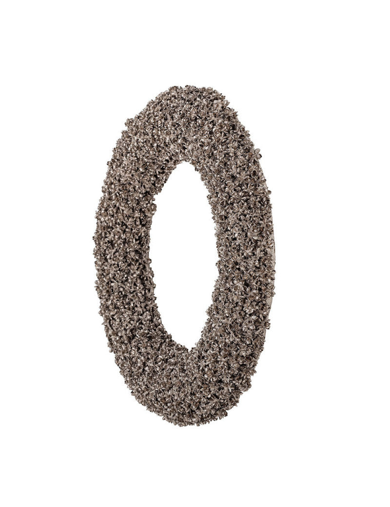 Couronne de Noël Naki en bois marron