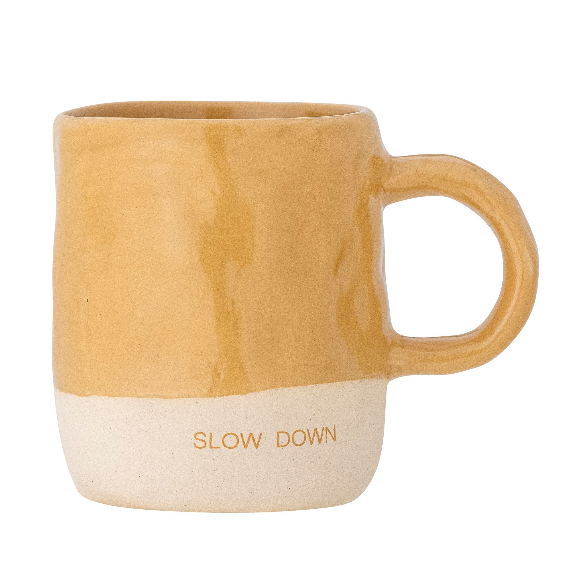Mug Néo Slow Down en grès jaune