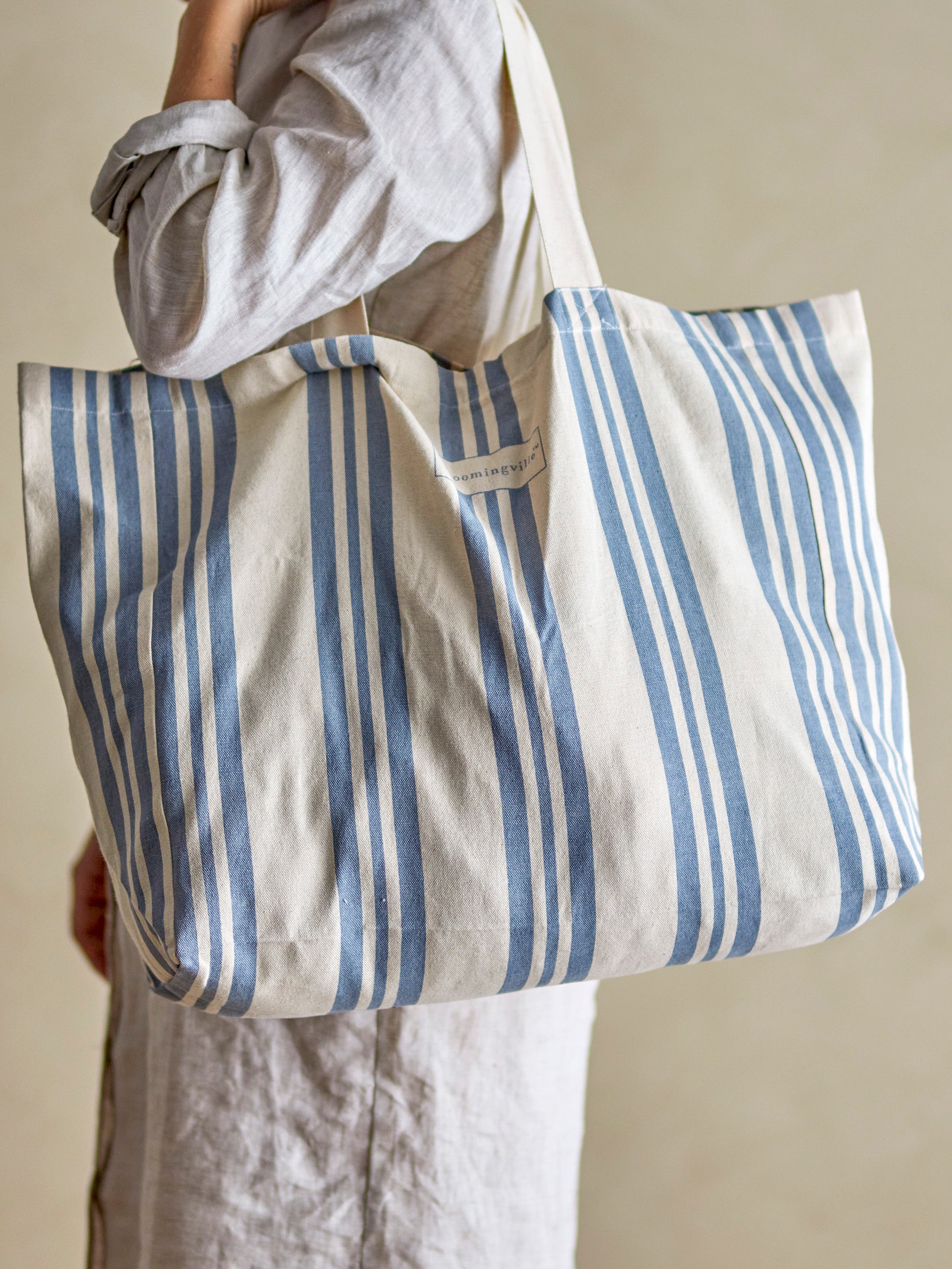 Sac de courses Trina en coton bleu
