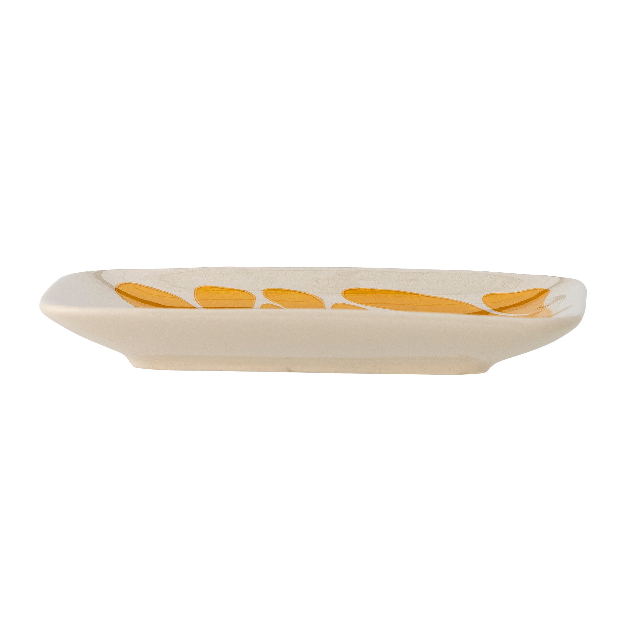 Assiette Fauni en grès jaune