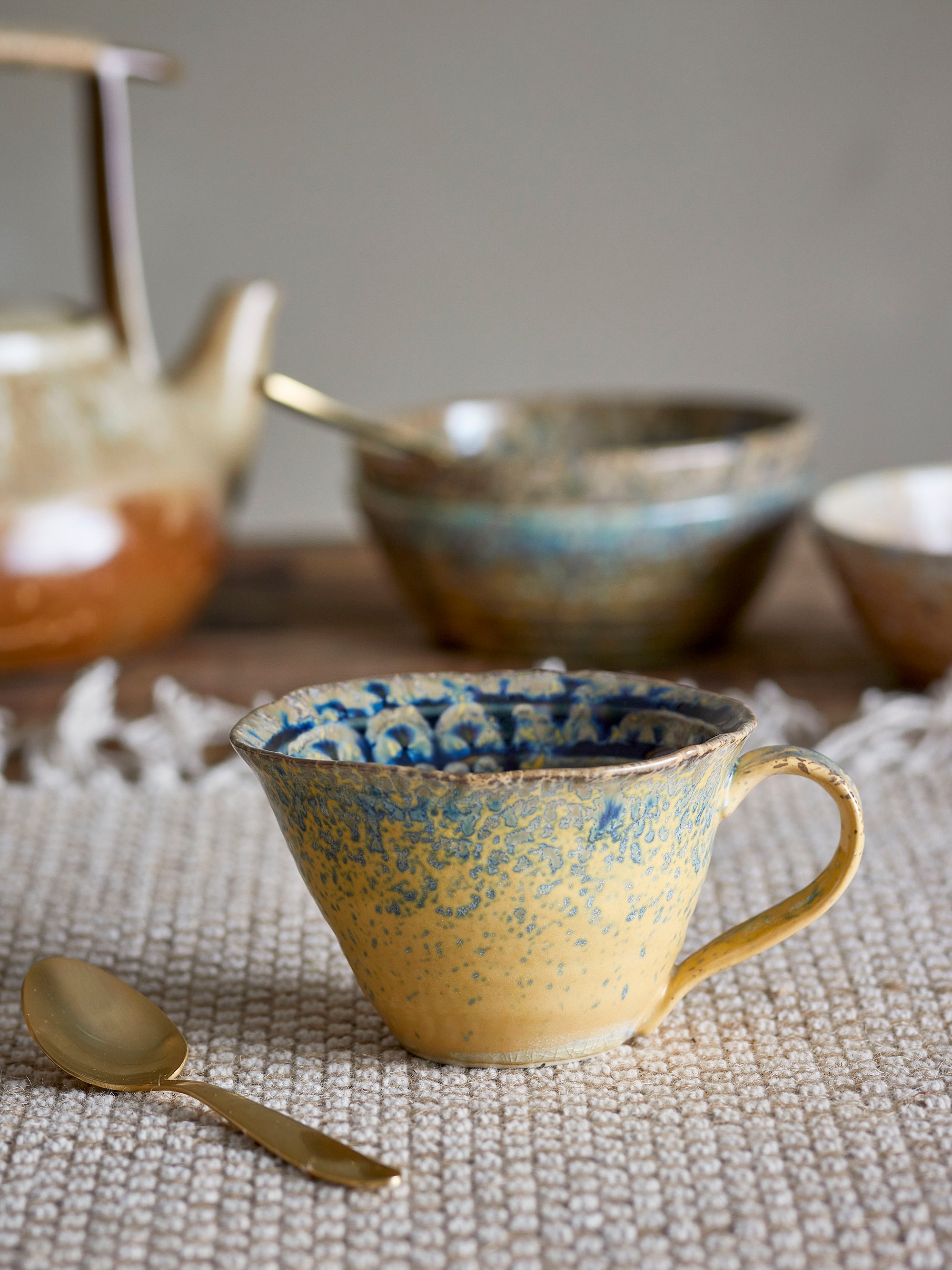 Tasse Milani en grès bleu