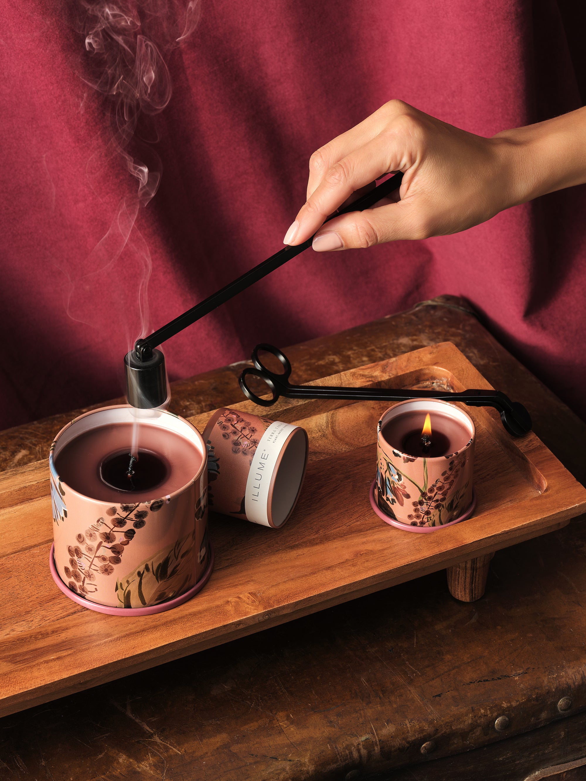 Bougie Demi Vanity marron, terra tabac