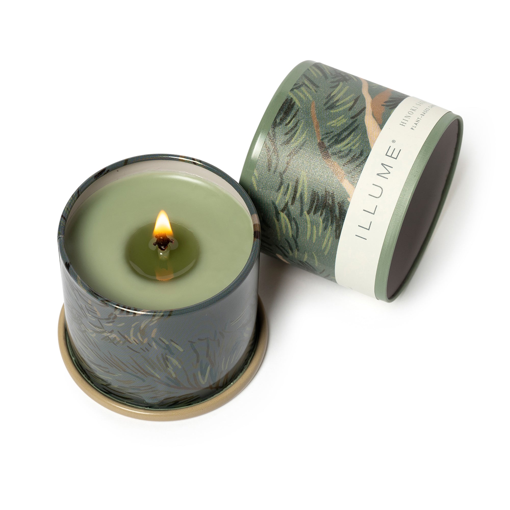 Bougie Demi Vanity verte, sauge de hinoki