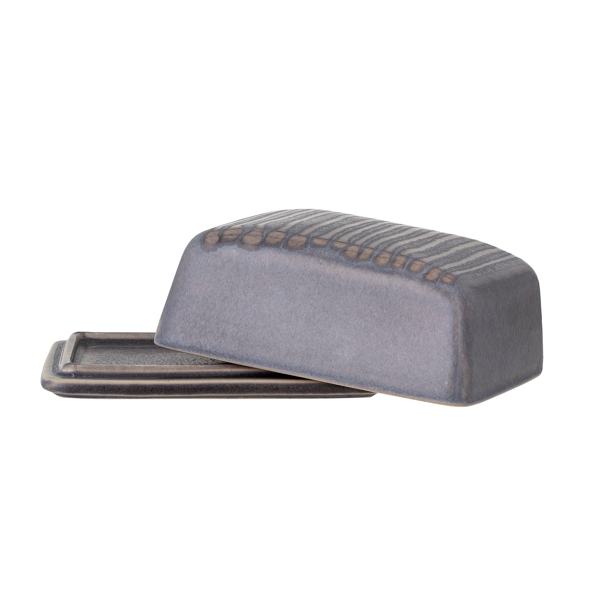 Boîte à beurre en grès gris Raben