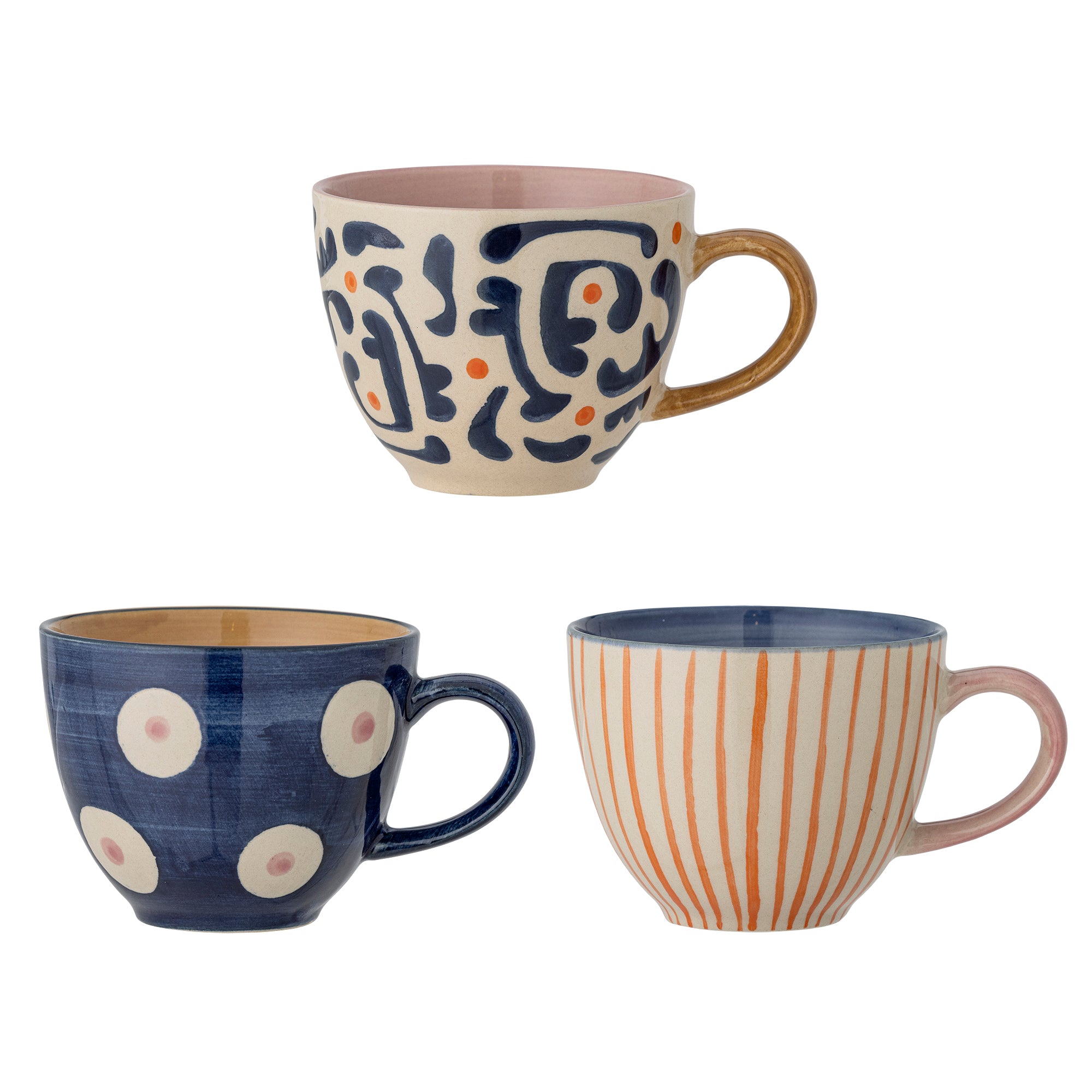 Tasse Eviaya en grès, lot de 3