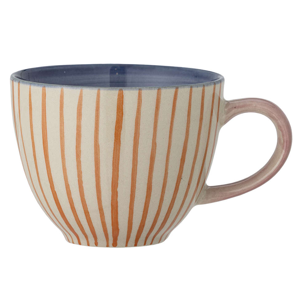 Tasse Eviaya en grès, rayures