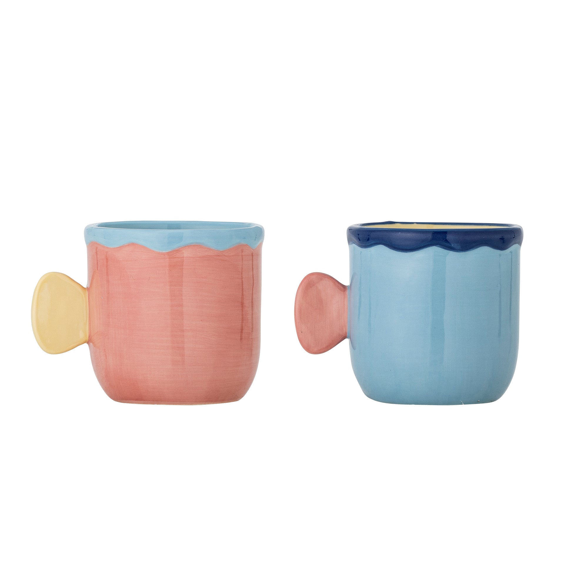 Willy mug in multicolored stoneware, set of 2