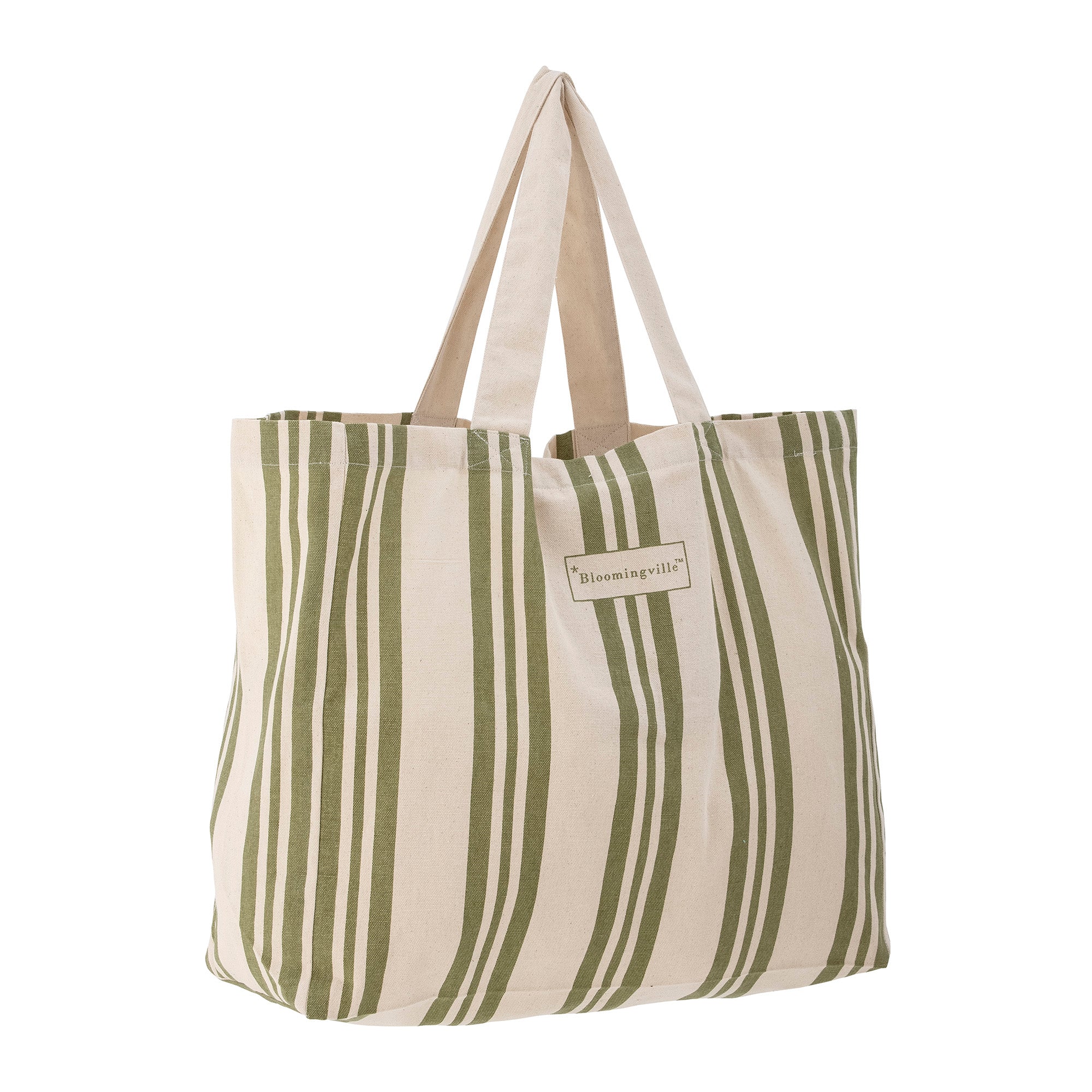 Sac de courses en coton vert Trina
