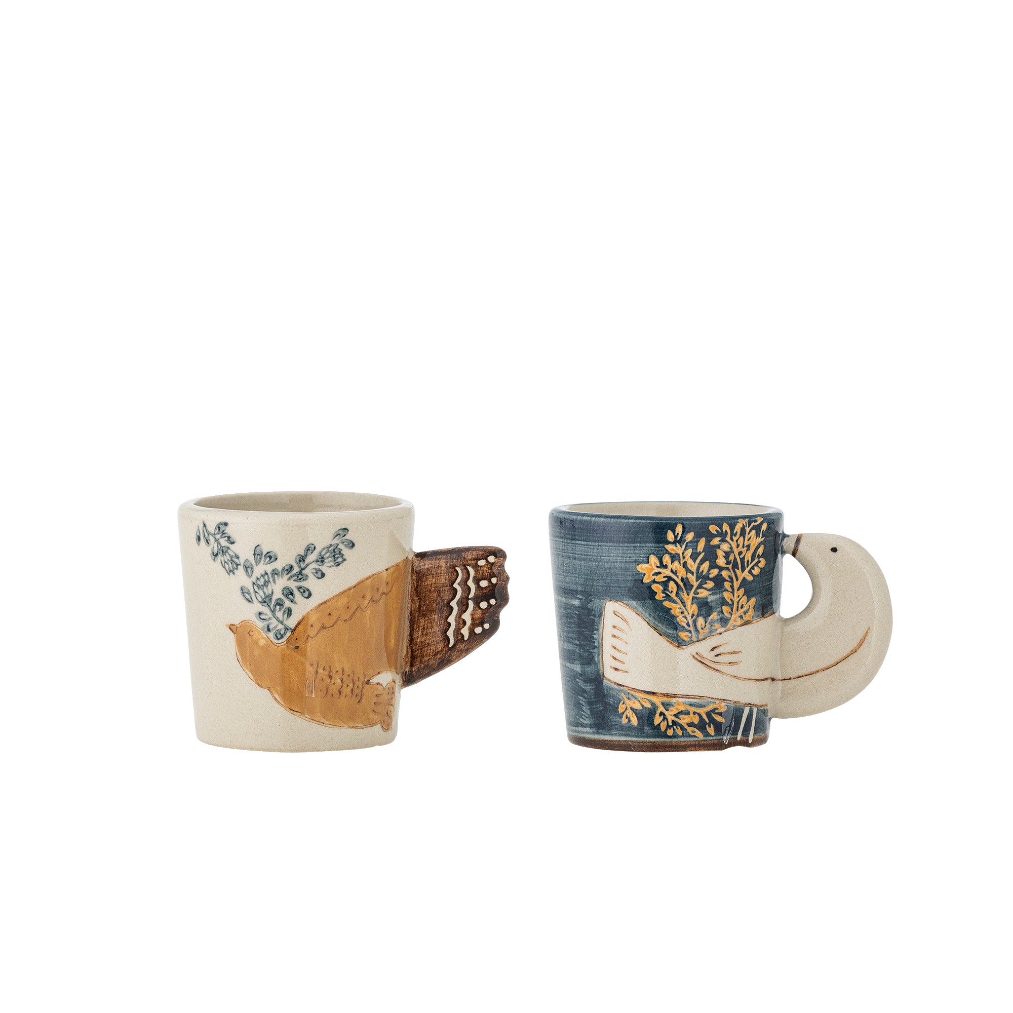 Tasses à expresso en grès bleu Hezha (set de 2 tasses)
