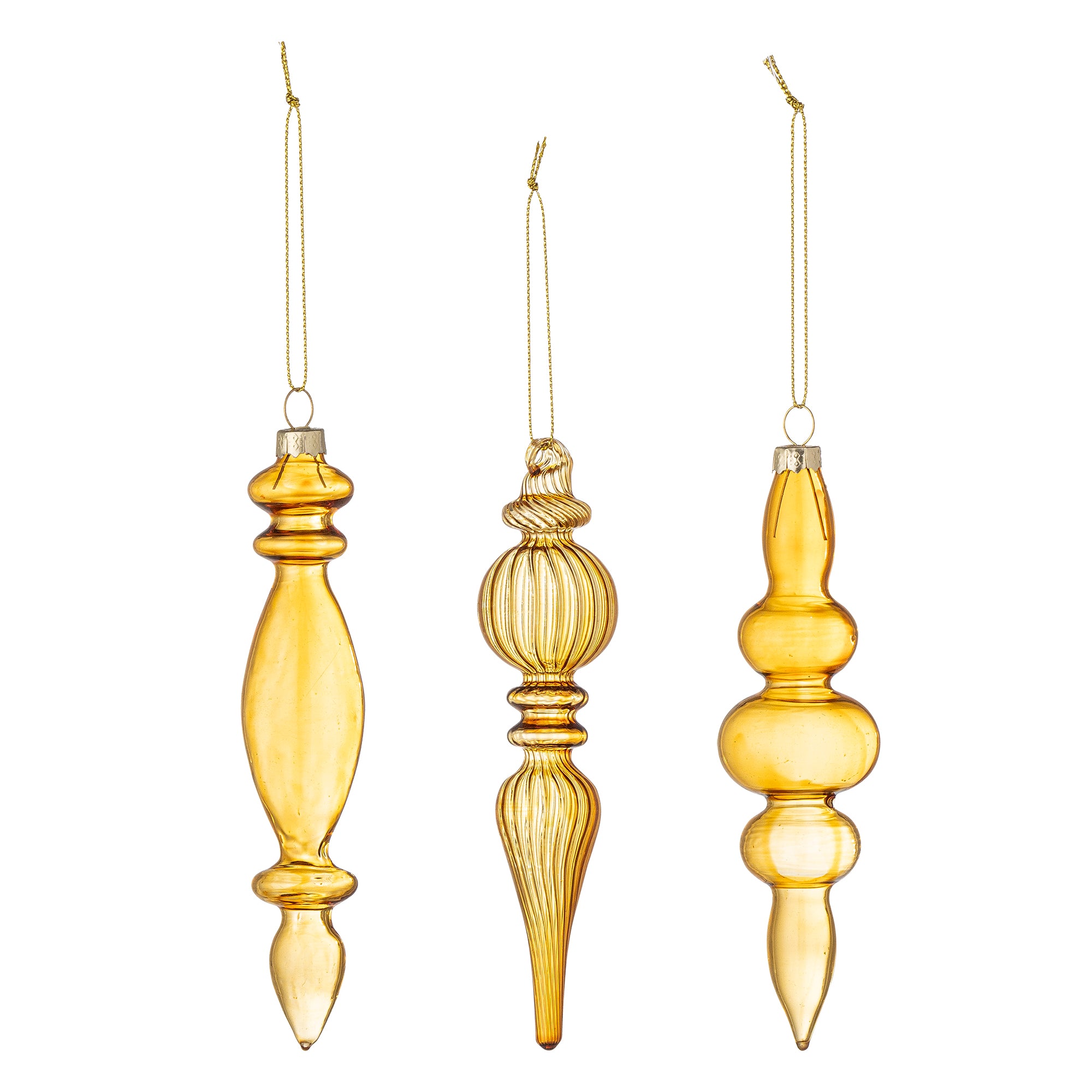 Bibelot en verre couleur or Auralia (set de 3)