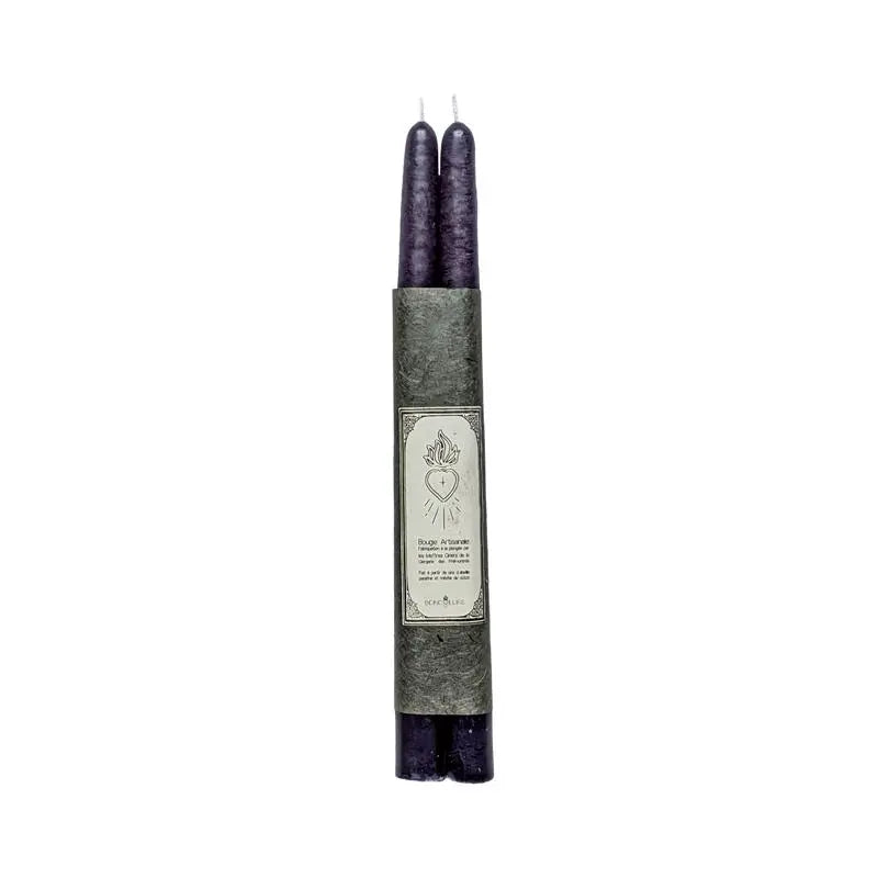 Bougies 30 cm couleur carbone (lot de 2)