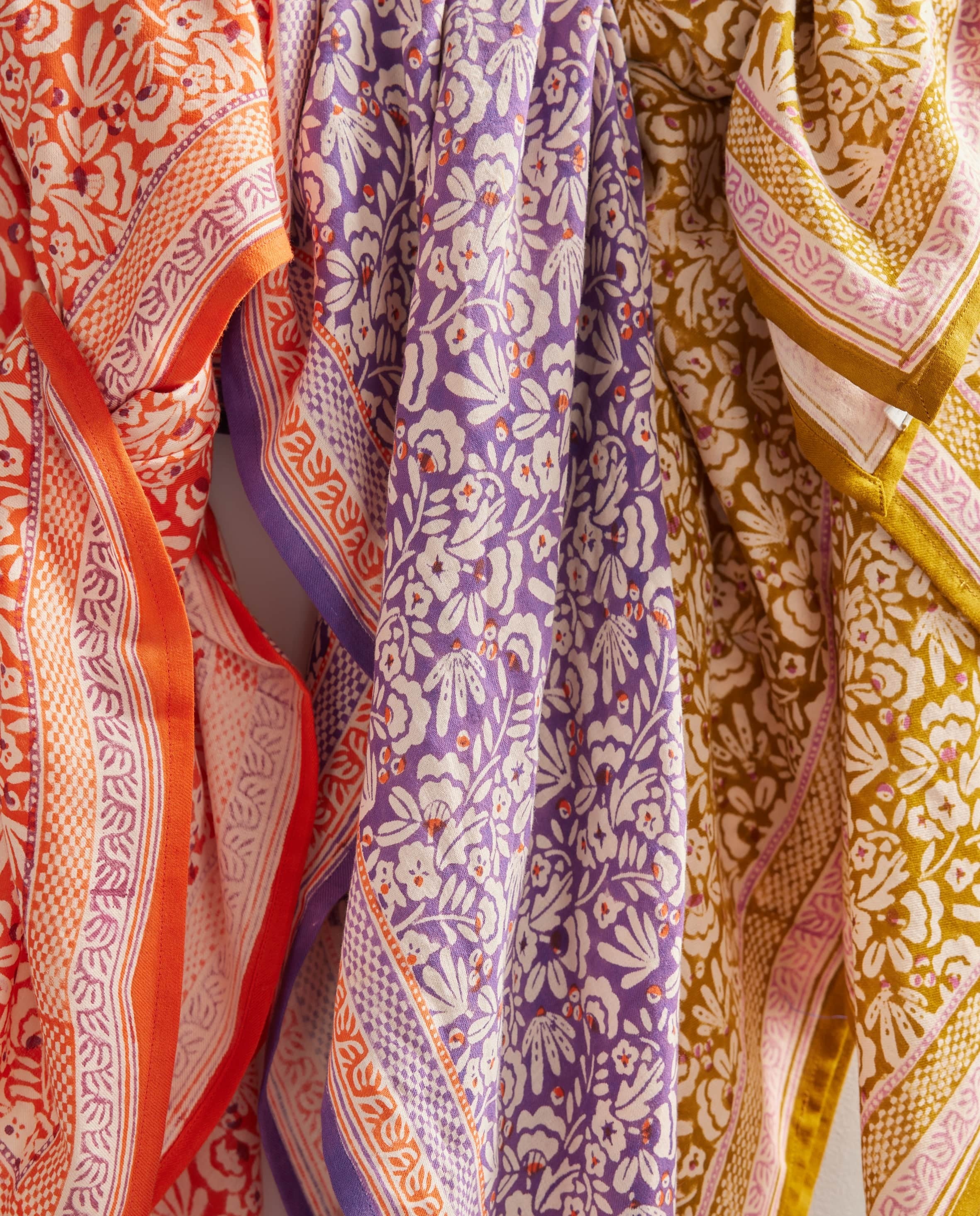 Foulard Indien Iris olive