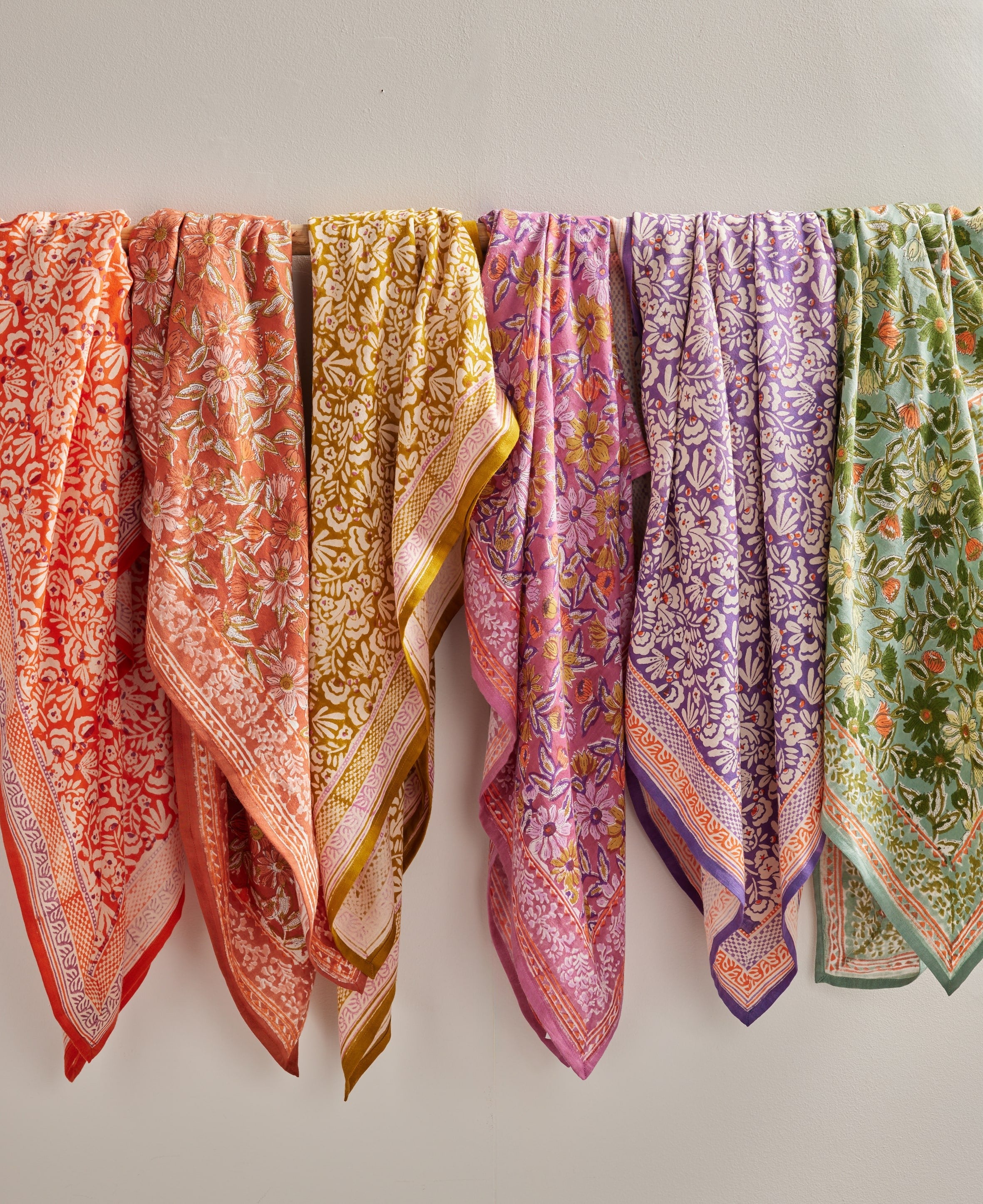 Foulard Indien Iris olive