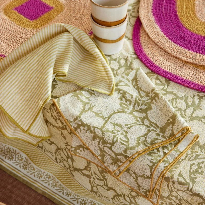 Serviettes de table Rayures absynthe (lot de 2)