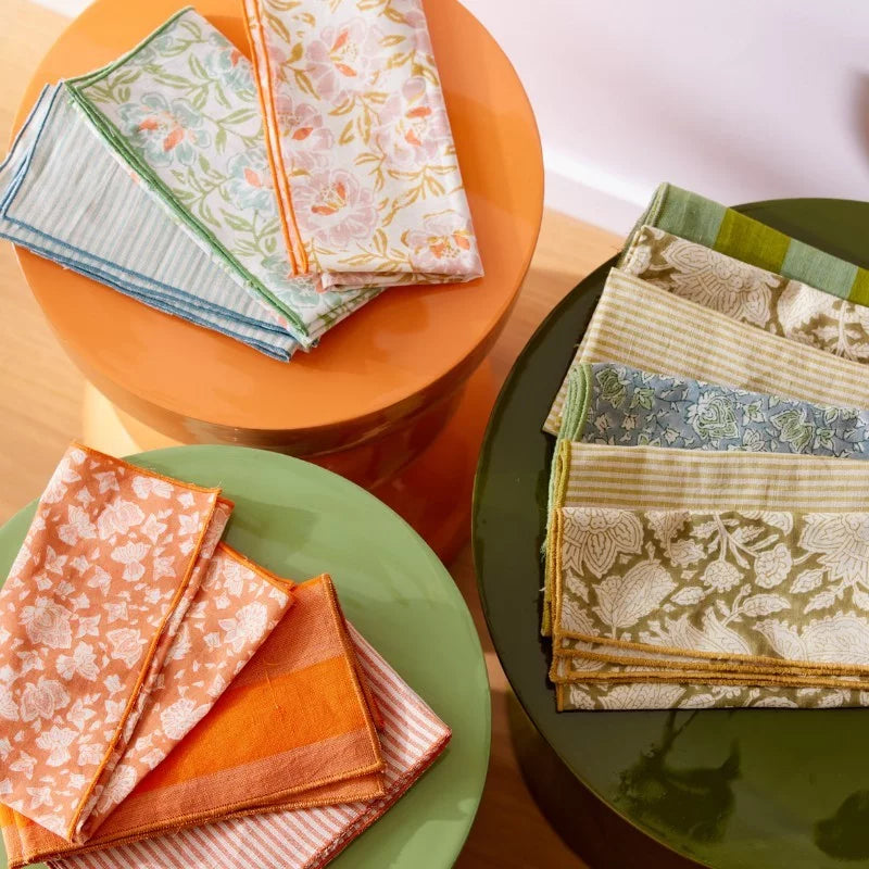 Serviettes de table Rayures absynthe (lot de 2)