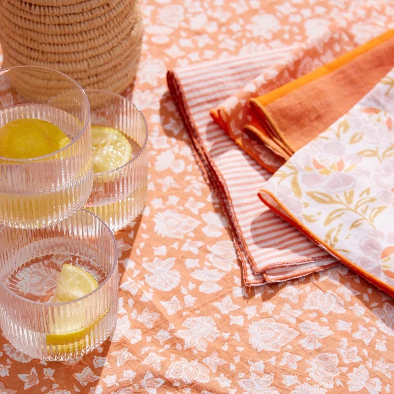 Serviettes de table Rayures citrouille (lot de 2)