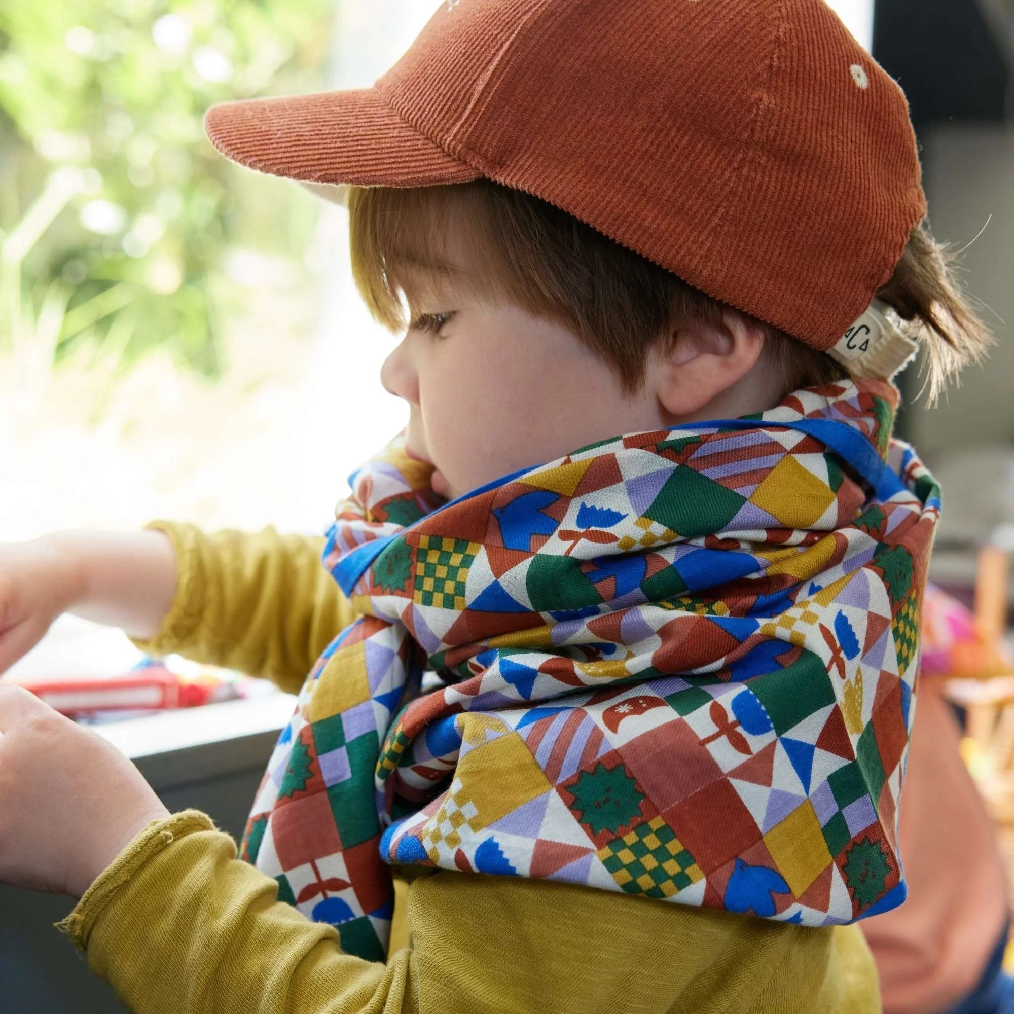 Foulard Indien Patchy bleu