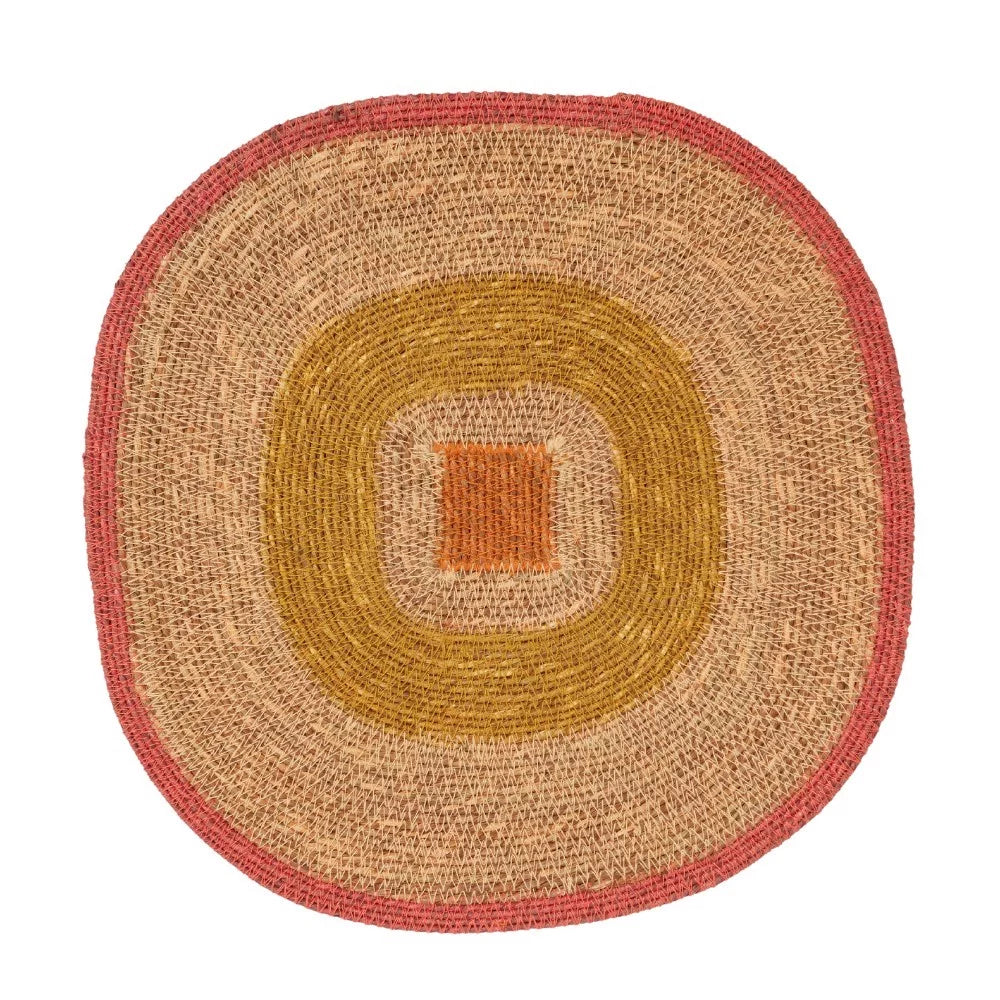 Mada placemat, coral pink