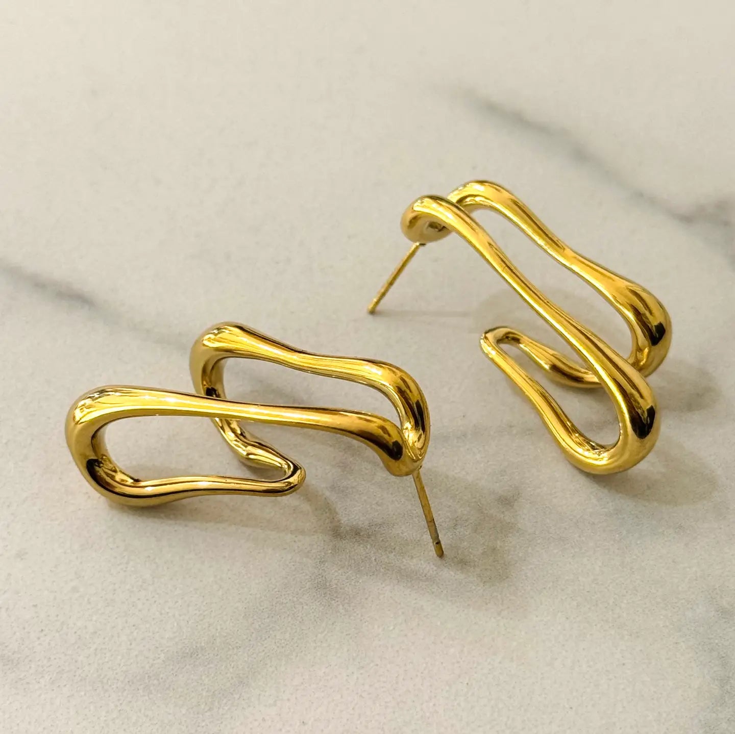 Boucles d'oreilles Fulan en acier inoxydable