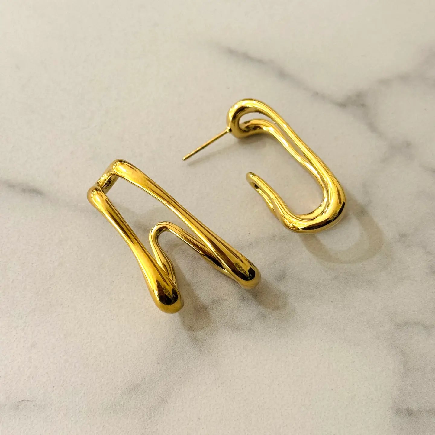Boucles d'oreilles Fulan en acier inoxydable