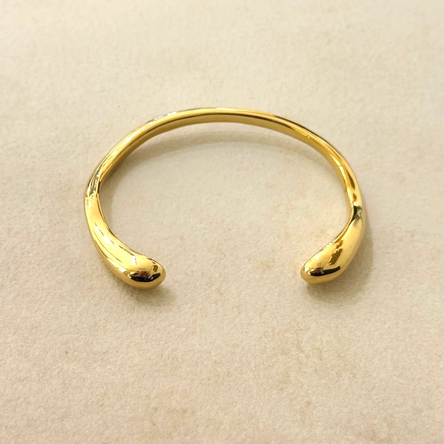 Bracelet jonc Devin en acier inoxydable doré