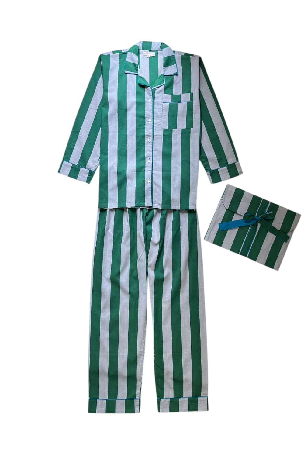 Pyjama rayés, vert