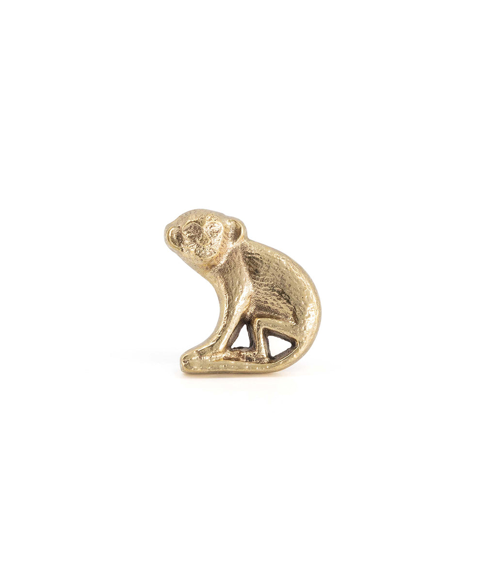 Poignée — Peppin Monkey Brass Knob — view 3 — Doing Goods