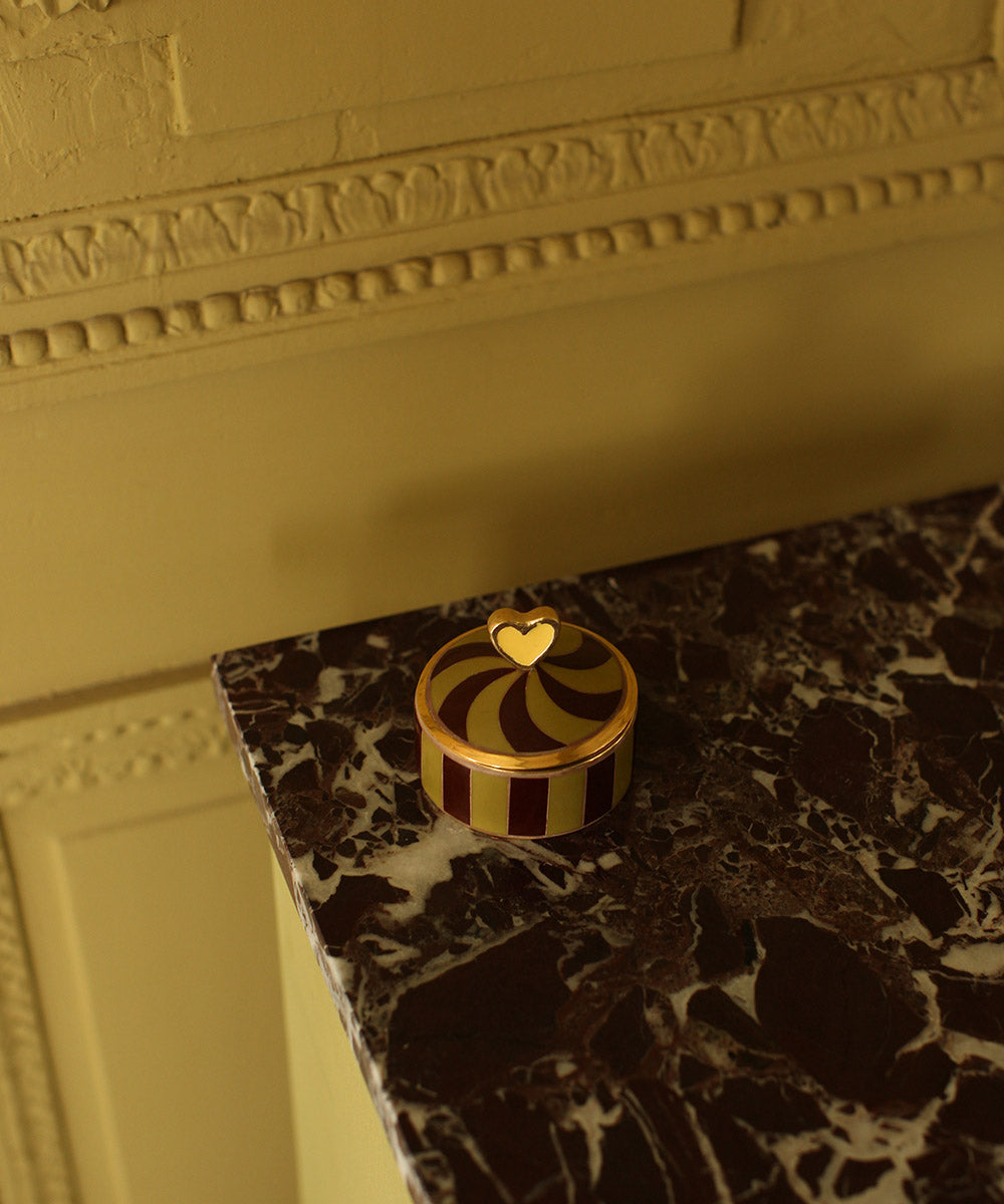 Boîte Circus Pyar Heart jaune, moyen