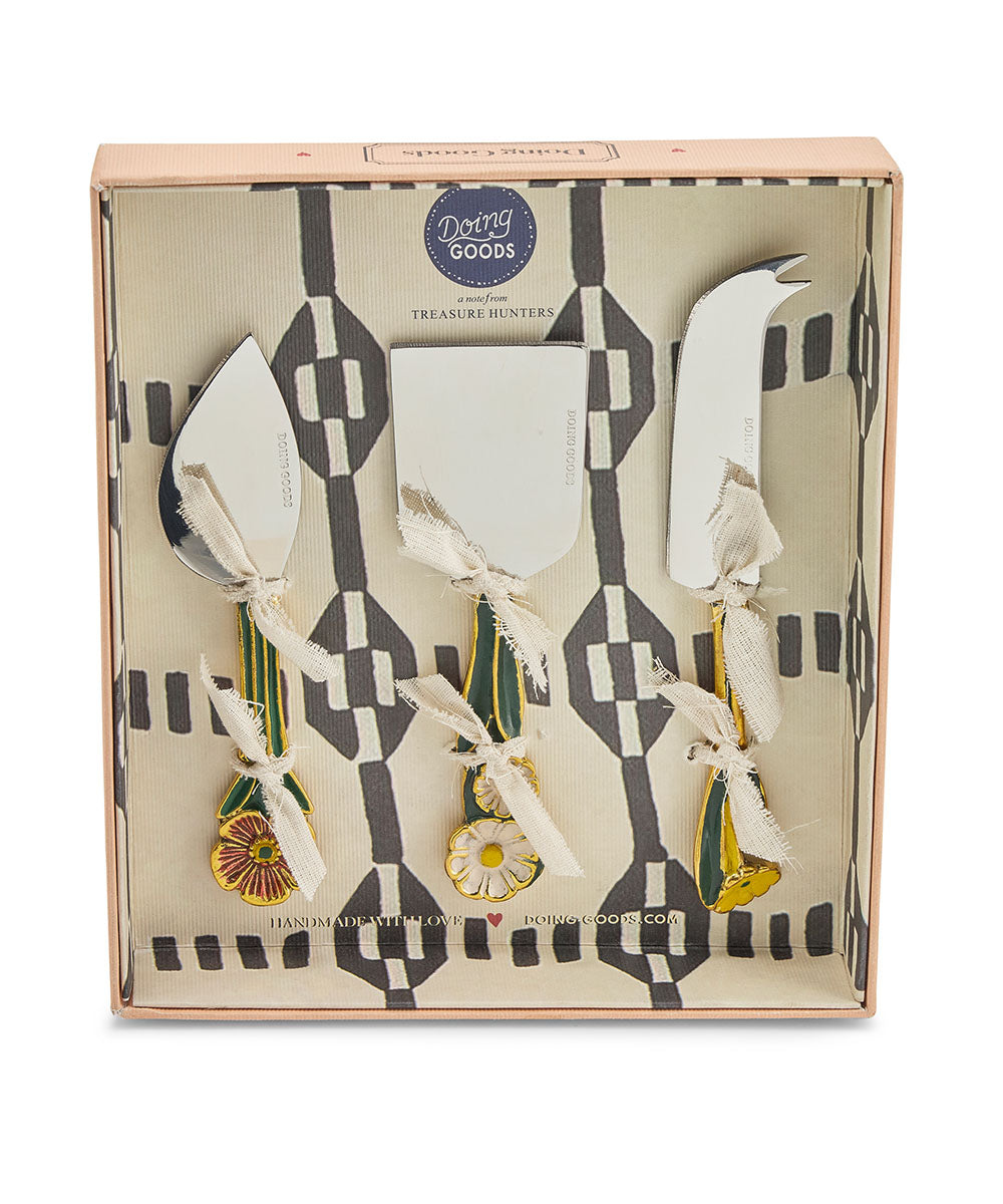Posy Cheese Knife Set (Set of 3)